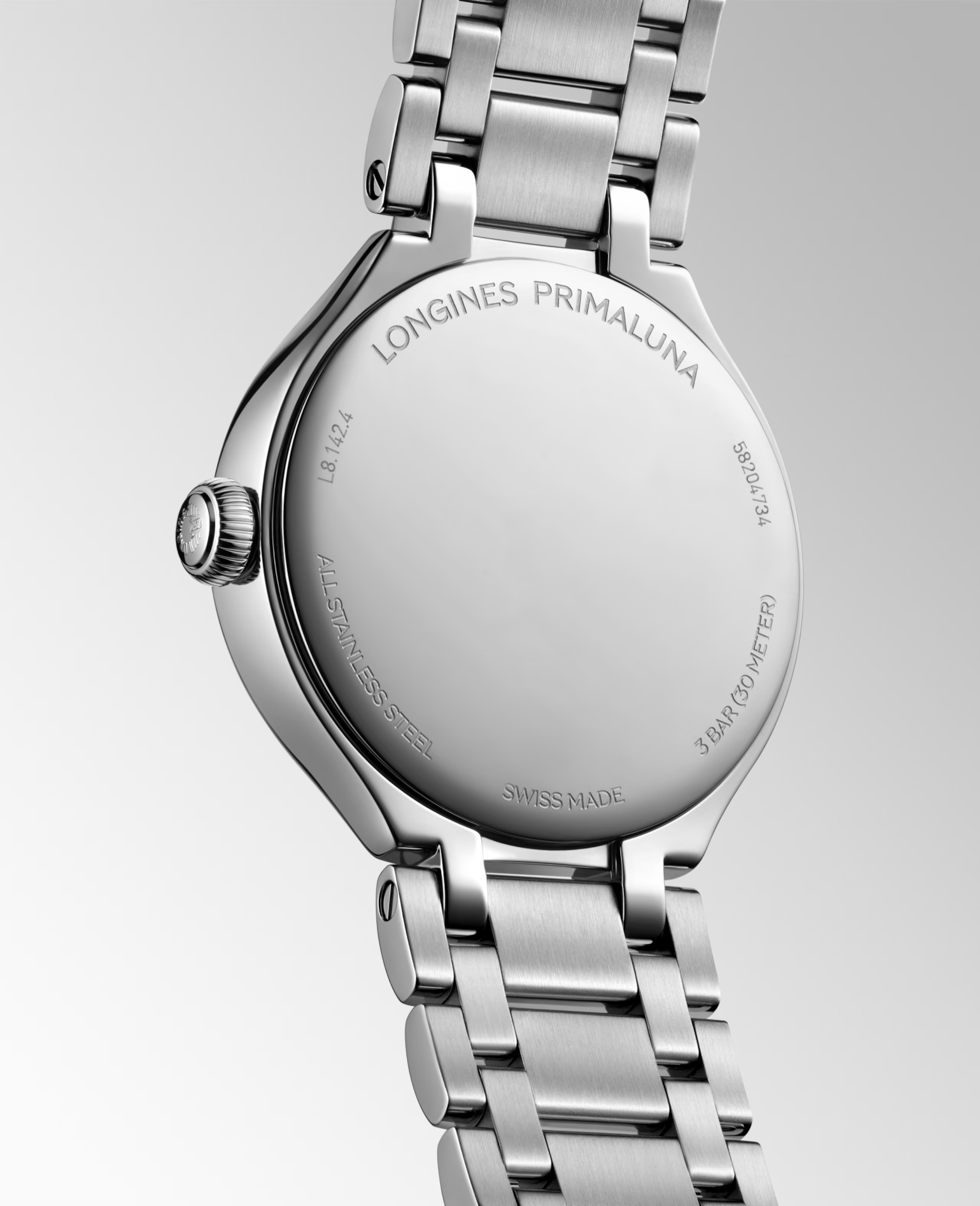 PRIMALUNA- L8.142.4.07.6 Quartz watch, Ø 30.00 mm, Stainless steel