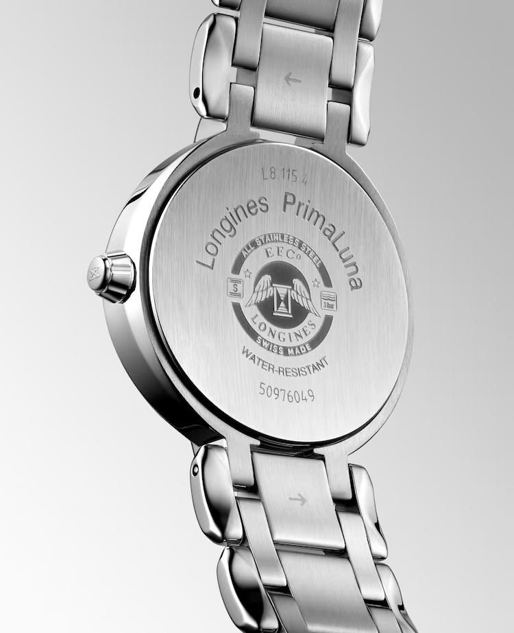 LONGINES PRIMALUNA MOONPHASE- L8.115.4.92.6 Quartz watch, Ø 30.50 mm, stainless steel
