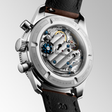 LONGINES SPIRIT PILOT FLYBACK- L3.721.4.53.2 Manual winding watch, Ø 39.50 mm, stainless steel and ceramic bezel