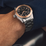 SPIRIT ZULU TIME 1925, Automatic watch, Ø 39.00 mm, stainless steel and rose gold 18 carats cap 200