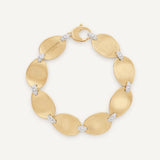 18K Yellow Gold Bracelet With Diamond Accents