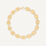 18K Yellow Gold Large Collar Necklace With Diamond Accents