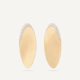 18K Yellow Gold Medium Statement Stud Earrings With Diamond Pavé