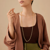18K Yellow Gold Marrakech Onde Twisted Coil Long Link Necklace