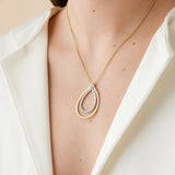 18K Yellow Gold Masai Pendant Necklace With Diamonds