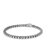 Double Box Chain Bracelet Sterling Silver, 4mm