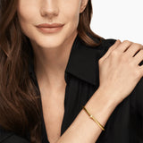 Cablespira Flex Station Bracelet in 18K Yellow Gold with Diamonds, 4mm