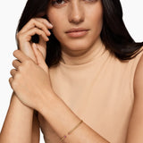 MICRO CABLESPIRA® FLEX BRACELET 18K Yellow Gold with Pink Tourmalines, 2.6mm
