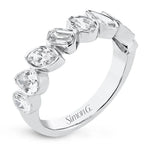 Mixed-Shape Diamond Band in 18K White Gold