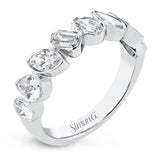 Mixed-Shape Diamond Band in 18K White Gold