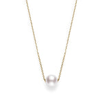 Akoya Cultured Single Pearl Pendant in 18K Yellow Gold