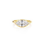 Bezel Solitaire with Under Halo Engagement Ring Setting Only