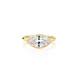 Bezel Solitaire with Under Halo Engagement Ring Setting Only