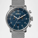 Canfield Chrono Mesh Bracelet Watch, 43mm