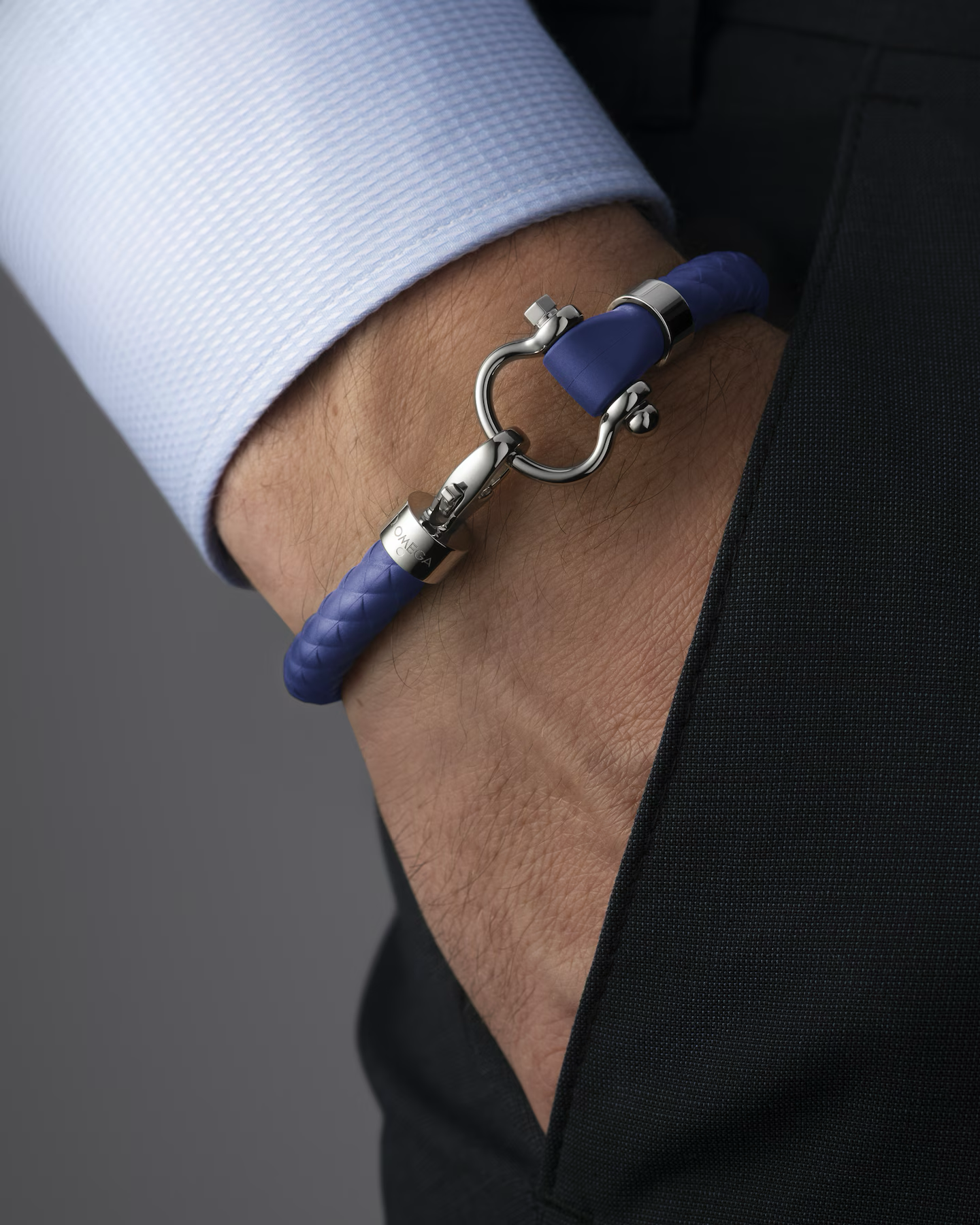 OMEGA Aqua Sailing Bracelet, rubber, stainless steel