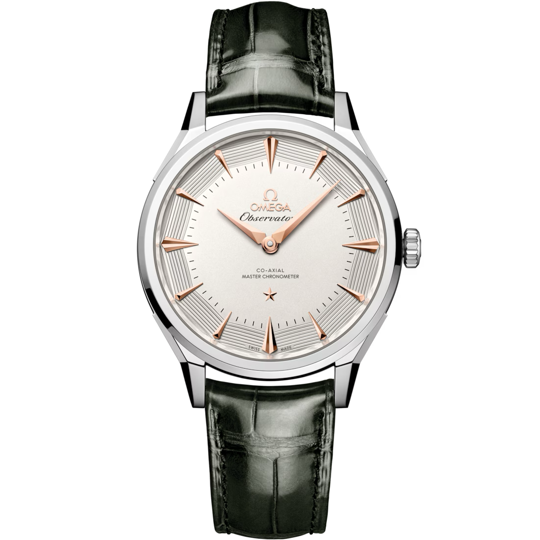 Constellation Observatory 39.4 mm, O‑MEGASTEEL on alligator
