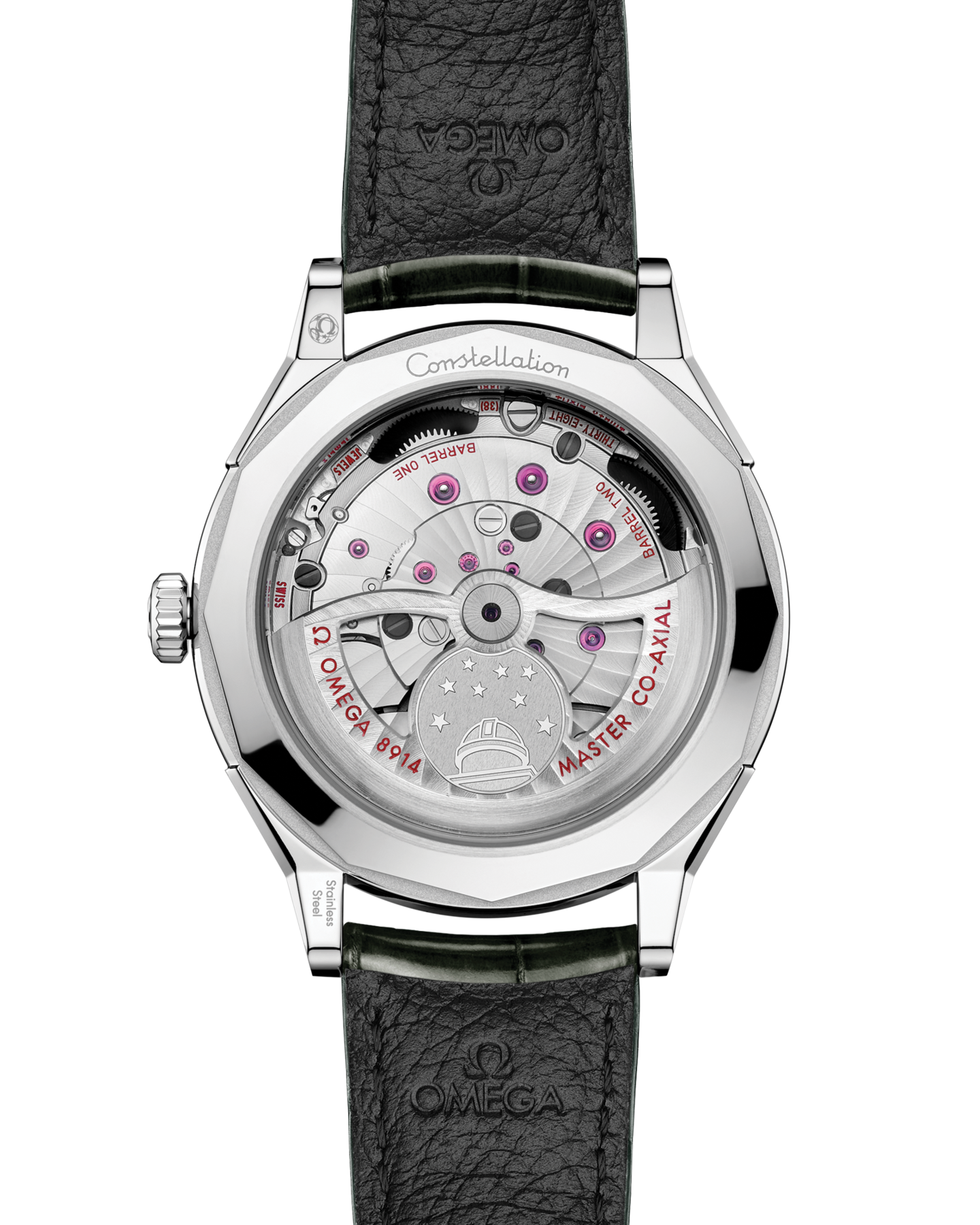Constellation Observatory 39.4 mm, O‑MEGASTEEL on alligator