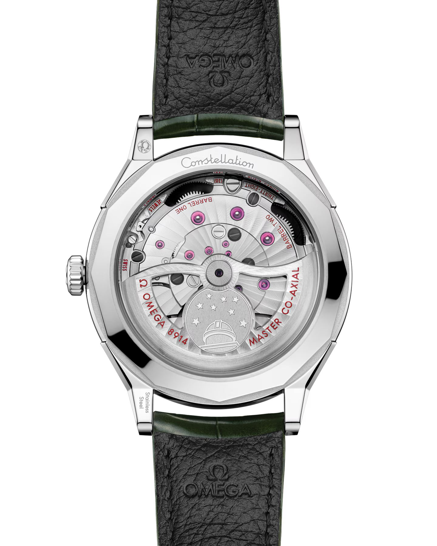 Constellation Observatory 39.4 mm, O‑MEGASTEEL on alligator