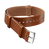 NATO strap Leather, brown