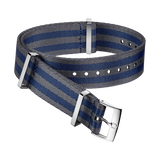 NATO strap Polyamide, 5 stripe grey and blue