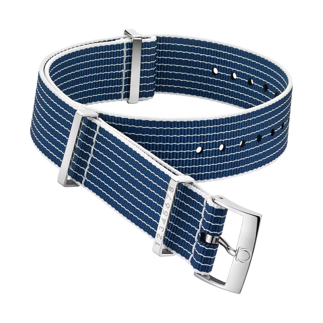 NATO strap Polyamide, blue and white