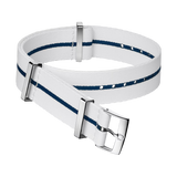 NATO Strap Polyamide, Blue and White