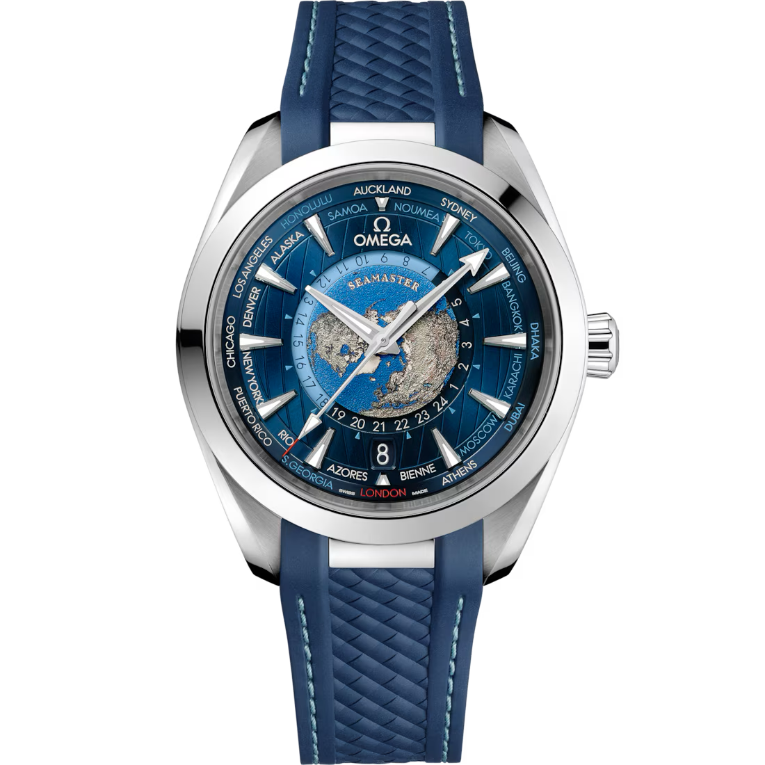 Seamaster Aqua Terra 150M 43 mm, steel on rubber strap