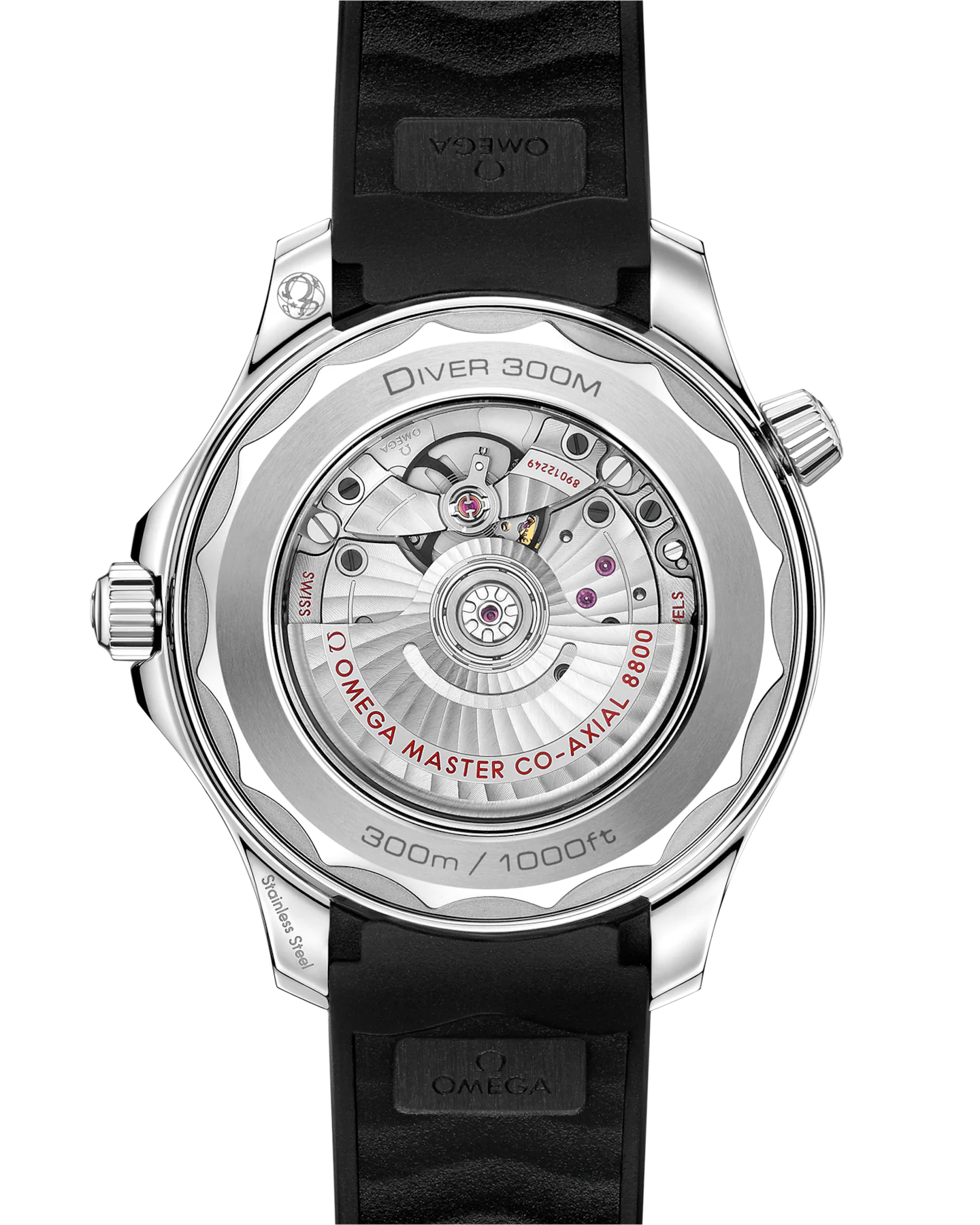Seamaster Diver 300M 42 mm, steel on rubber strap