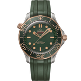 Seamaster Diver 300M 42 mm, titanium ‑ Bronze gold on rubber strap