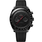 New Speedmaster Dark Side of the Moon 44.25 mm, black ceramic on rubber strap