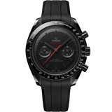 New Speedmaster Dark Side of the Moon 44.25 mm, black ceramic on rubber strap