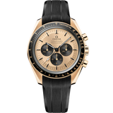 Speedmaster Moonwatch Professional 42 mm, Moonshine™ gold on rubber strap