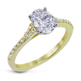 18K Yellow Gold Oval Semi-Mount Engagement Ring