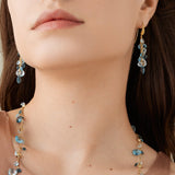 18K Yellow Gold Paradise Multi-Strand Topaz Earrings