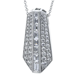 18K White Gold Diamond Pendant Necklace