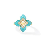18K Yellow Gold Venetian Princess Amazonite & Diamond Ring