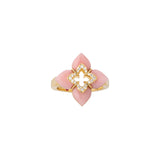18K Rose Gold Venetian Princess Pink Opal and Diamond Ring