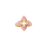 18K Rose Gold Venetian Princess Pink Opal & Diamond Ring