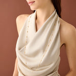 18K Yellow Gold Small Bean Necklace, 36"