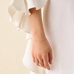18K Yellow Gold Small Bean Bracelet, 6.5"-8'
