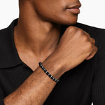 SPIRITUAL BEADS BRACELET Sterling Silver with Black Onyx, 8mm