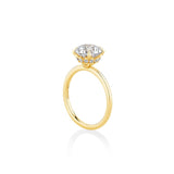 Solitaire Engagement Ring with Under Halo Semi Mount