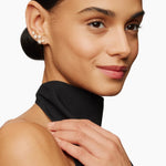 STARBURST CLIMBER EARRINGS 18K Yellow Gold with Diamonds, 23mm