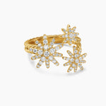 STARBURST MULTI STAR RING 18K Yellow Gold with Diamonds, 17.7mm