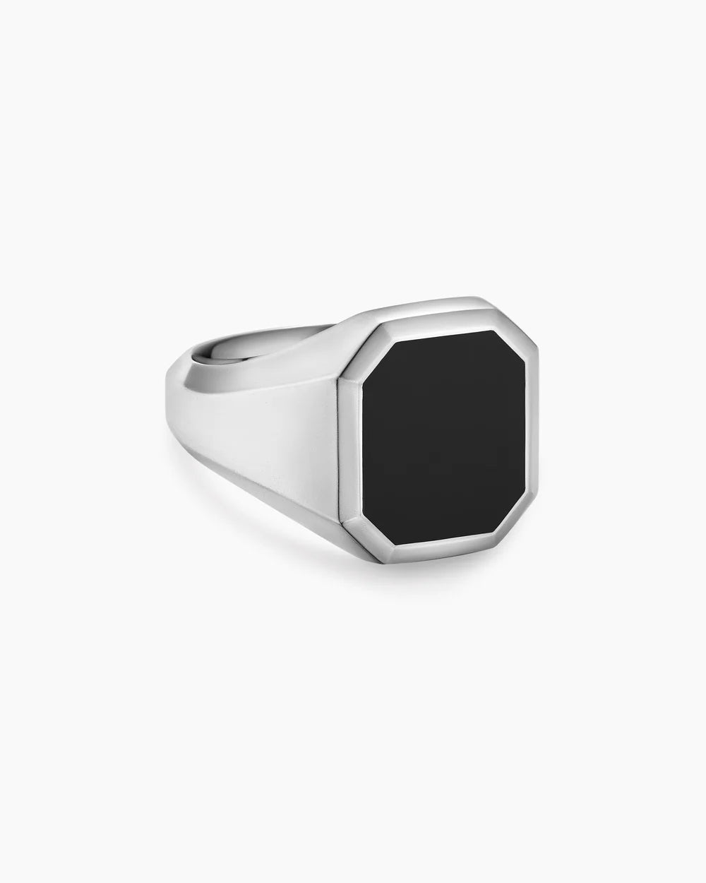 STREAMLINE® SIGNET RING Sterling Silver with Black Onyx, 18mm