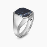 STREAMLINE® SIGNET RING Sterling Silver with Pietersite, 18mm