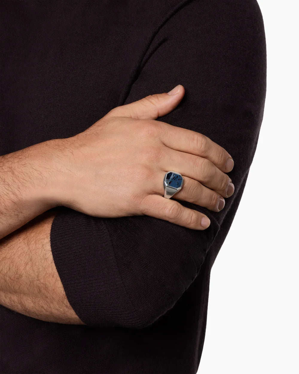 STREAMLINE® SIGNET RING Sterling Silver with Pietersite, 18mm