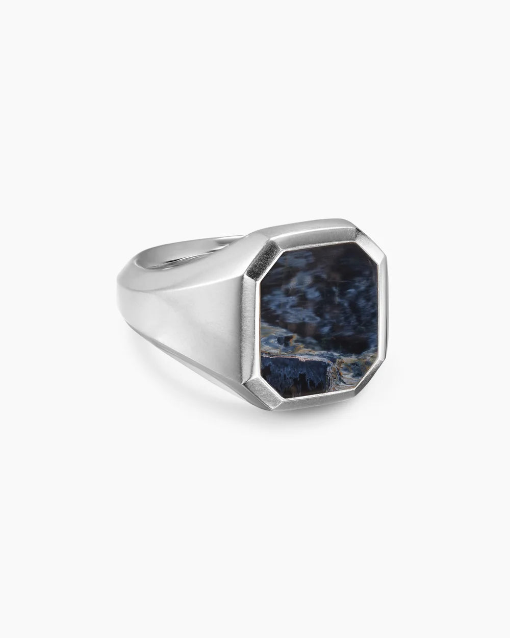 STREAMLINE® SIGNET RING Sterling Silver with Pietersite, 18mm