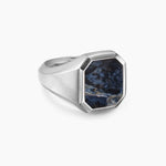 STREAMLINE® SIGNET RING Sterling Silver with Pietersite, 18mm