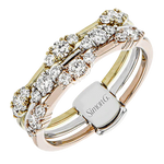 Three-Tone Diamond Ring